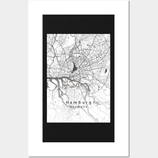 Hamburg Germany City Map Posters and Art